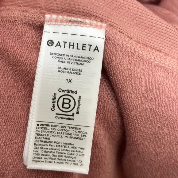 ATHLETA Balance Sweatshirt Dress Palermo Pink {3C29} - Picture 6 of 6